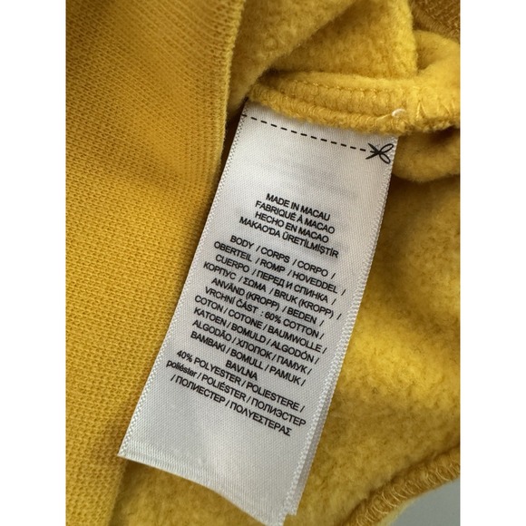 Men's Polo Ralph Lauren Letterman P Patch Sweatshirt Yellow Sz XL - Picture 5 of 9